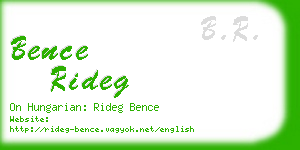 bence rideg business card